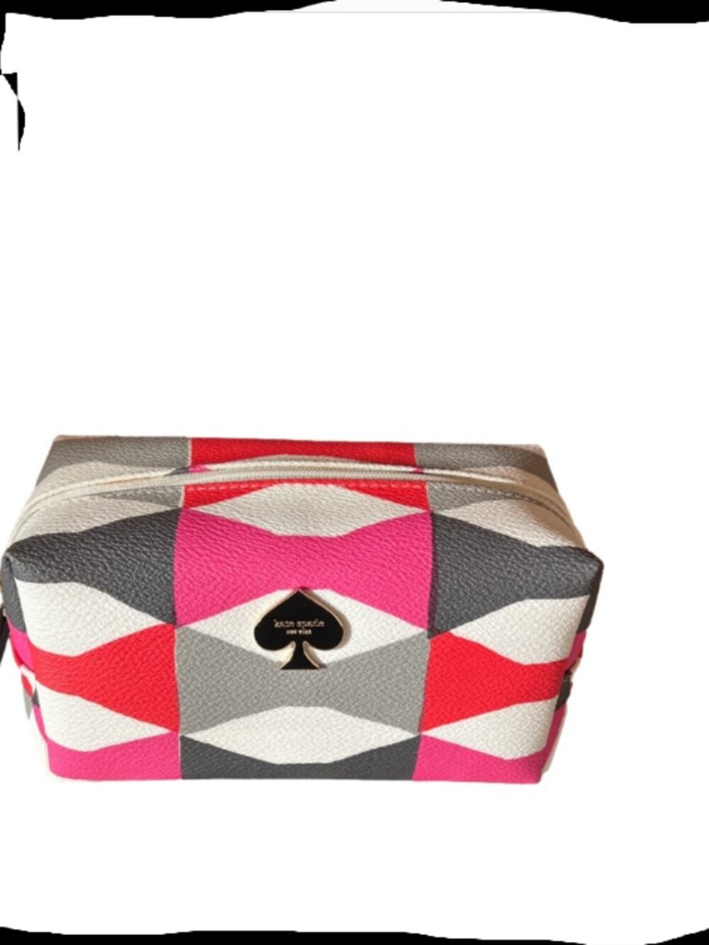 Kate Spade Medium Davie Brightwater Drive Cosmetic Case  Storybook Lining EUC - Picture 2 of 13